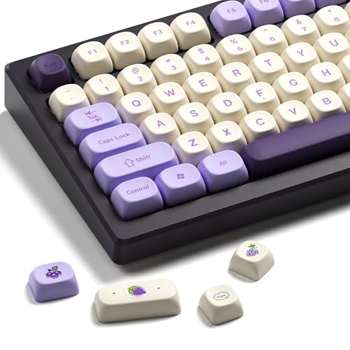 Moa Profile Purple Grape Keycaps | PBT Dye-Sub