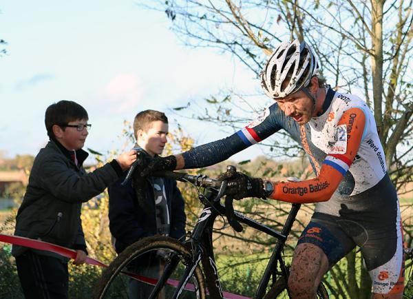 Gerben de Knegt (Orange Babies Cycling Team_ en route to a third place finish.