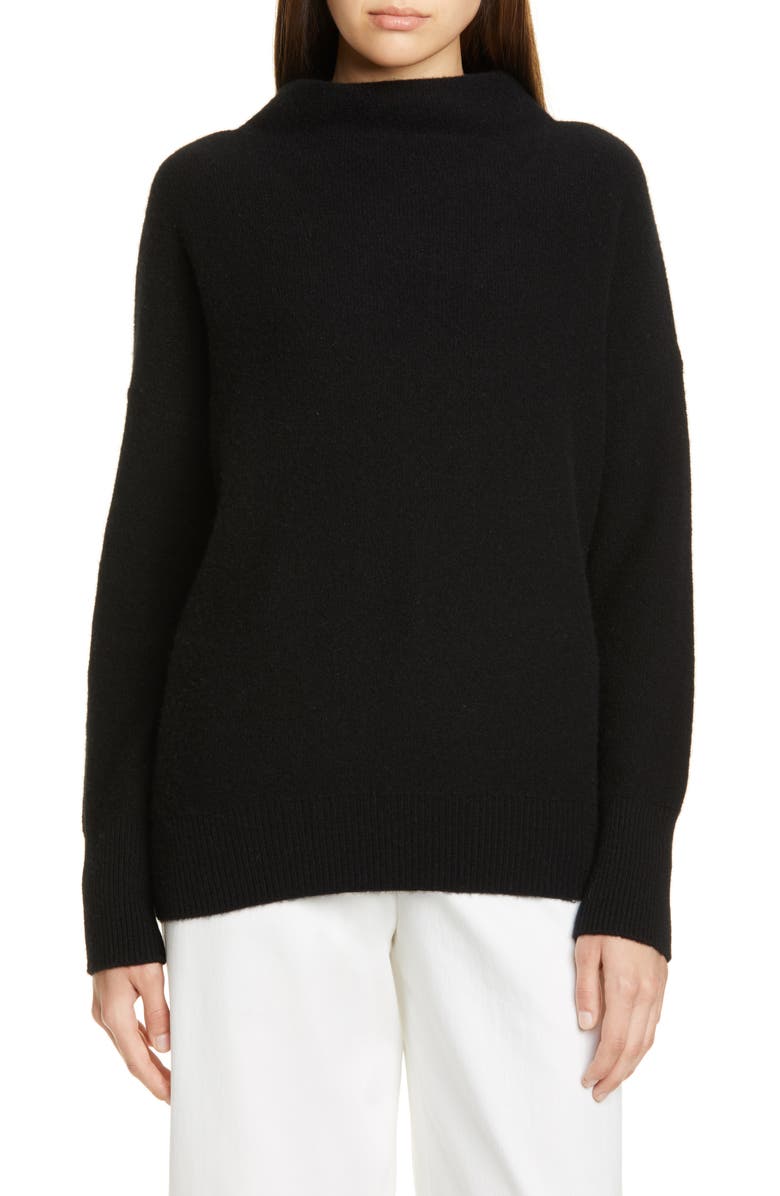 Vince Boiled Cashmere Funnel Neck Pullover