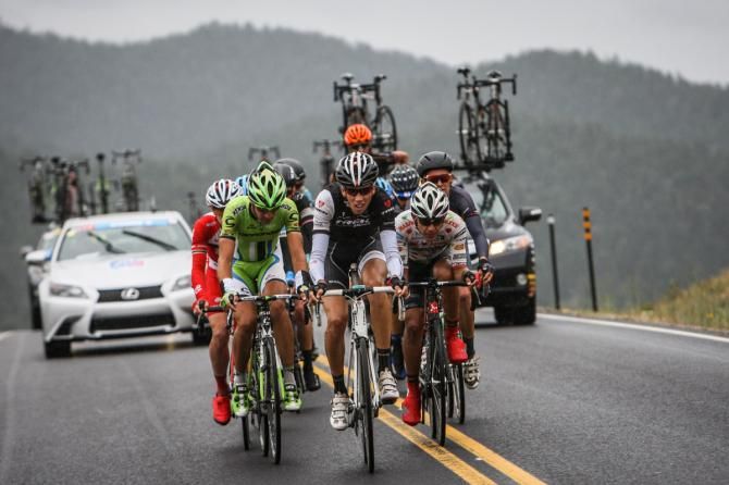 Laurent Didier (Trek) pulls the breakaway along on stage 5 of the USA Pro Challenge to Breckenridge