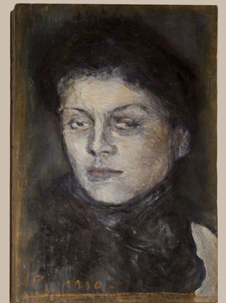 A Mark Landis forgery of an original painting by Pablo Picasso. The original is titled 'A Portrait de Lora.'