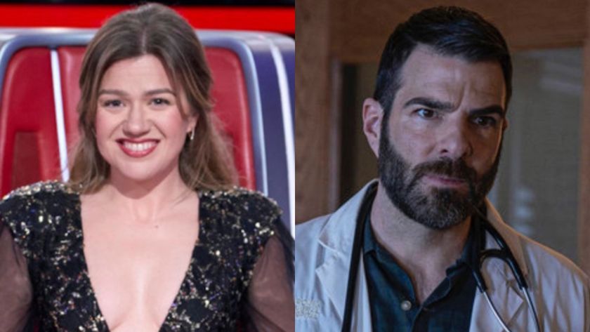 From L to R: Kelly Clarkson on The Voice, Zachary Quinto as Dr. Wolf on Brilliant Minds.