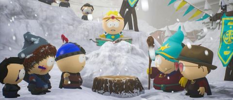 Eric Cartman and Stan Marsh at a Bulls*t Trial in South Park: Snow Day