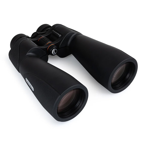 A pair of Celestron SkyMaster Pro ED 15x70 binoculars. 
