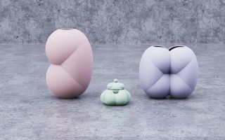 Pink, green and purple vases by Lara Bohinc, for Driade