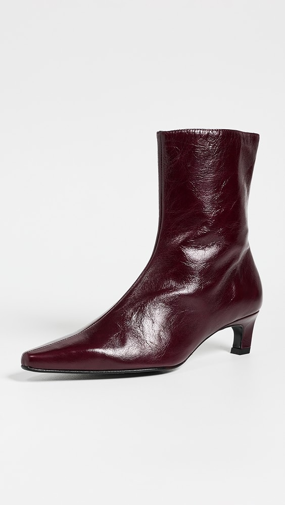 Ambar Leather Ankle Boots - Rift Burgundy
