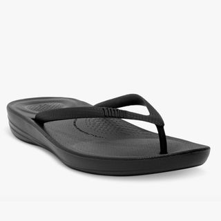 Black flip flops