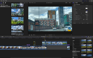 Skærmbillede af redigeringssession i Final Cut Pro-programmet