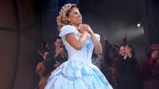 Brittney Johnson as Glinda in Wicked stage musical