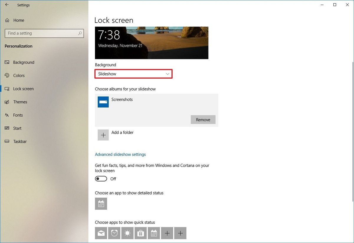 How To Customize The Lock Screen On Windows 10 Windows Central