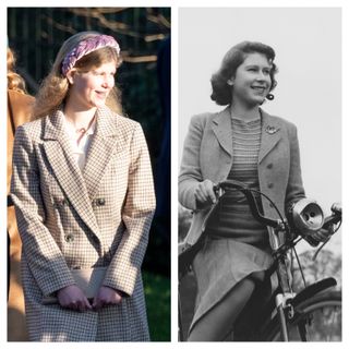 Lady Louise and the Queen's resemblance shown in side by side of the royals around the same age.