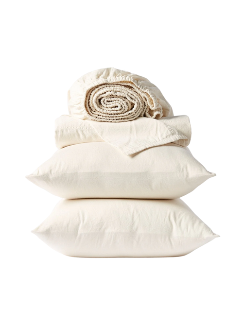 Cloud Soft Organic Sateen Sheet Set in Undyed