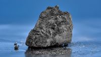 A chunk of gray rock.