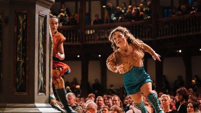 Francesca Mills as Hermia in A Midsummer Night’s Dream at Shakespeare’s Globe