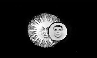 A still from the 1907 film "The Eclipse, or the Courtship of the Sun and Moon," directed by Georges Méliès.