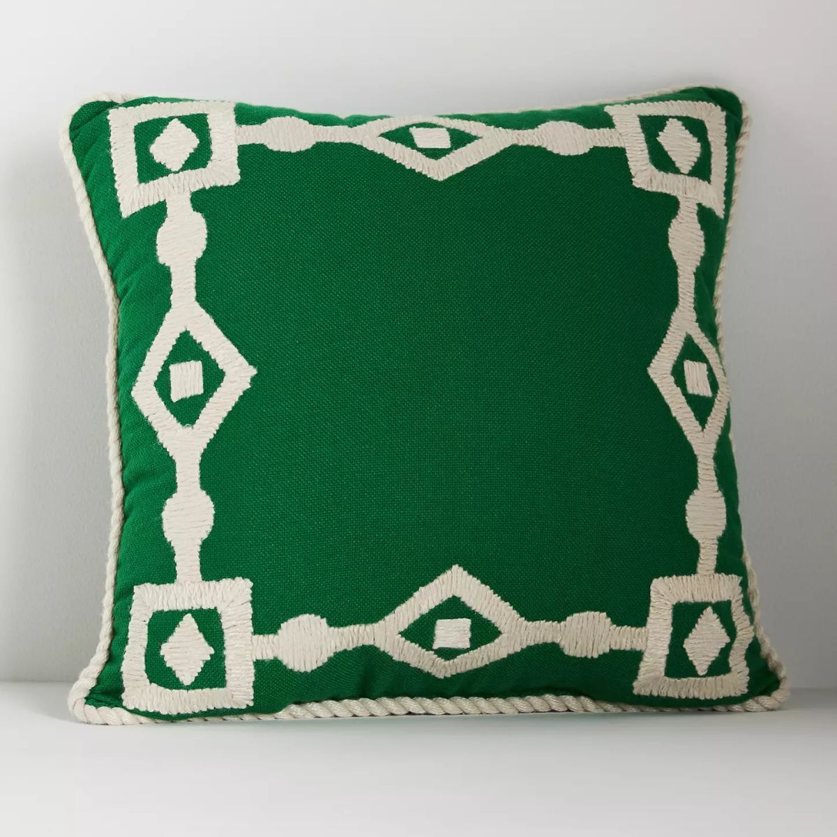 Green decorate cushion