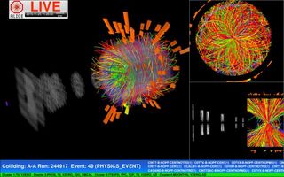image of first lead ion collision lhc