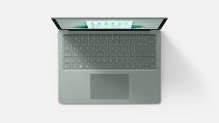 Microsoft Surface Laptop 5 review: laptop from the top on white background