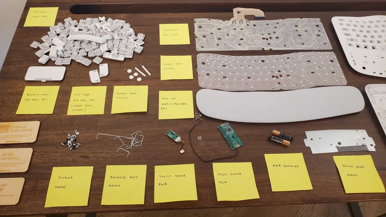 taken apart keyboard