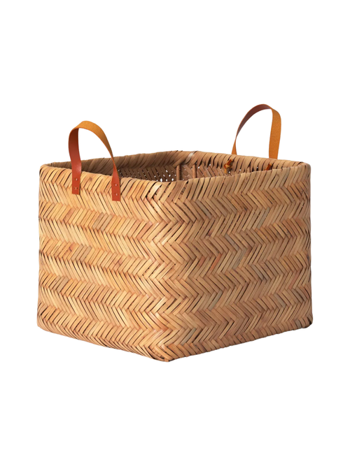 Herringbone Weave Cube Basket