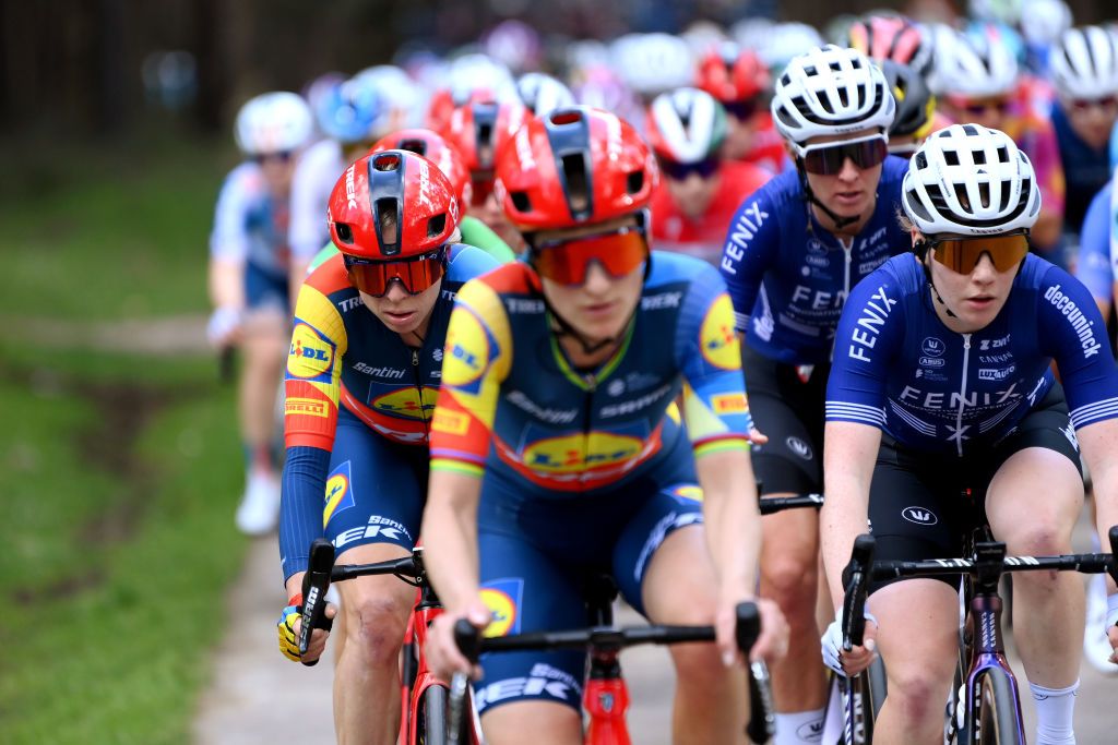 VINUESA SPAIN MAY 03 Brodie Chapman of Australia and Team Lidl Trek competes during the 10th La Vuelta Femenina 2024 Stage 6 a 1321km stage from Tarazona to La Laguna Negra Vineuesa 1722m UCIWT on May 03 2024 in Vineuesa Spain Photo by Alex BroadwayGetty Images