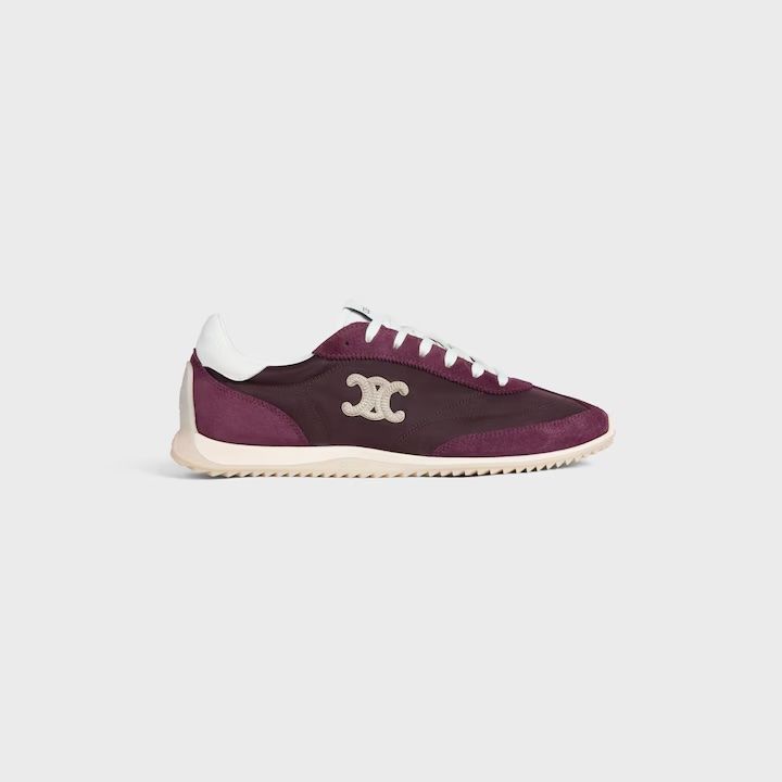 CELINE, Celine Racer - Low Top Sneaker With Triomphe in Nylon, Suede Calfskin and Calfskin