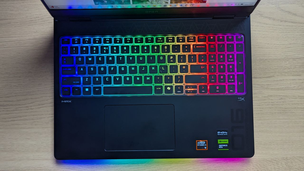 HP Omen Max 16 on a wooden desk