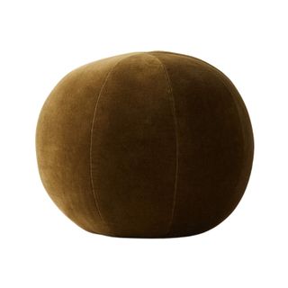 Terre Olive Green Velvet Sphere Throw Pillow 12