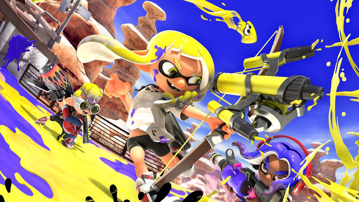 Inklings and Octolings fighting in Splatoon 3