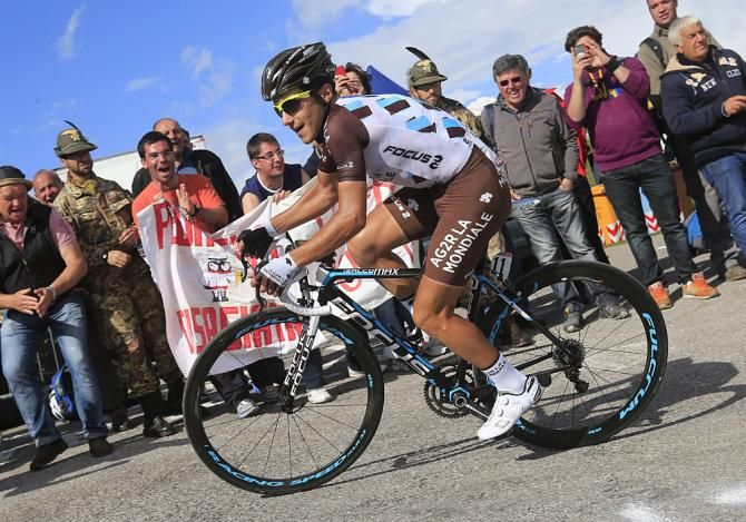 Domenico Pozzovivo (Ag2r-La Mondiale) finished 5th on the Monte Grappa
