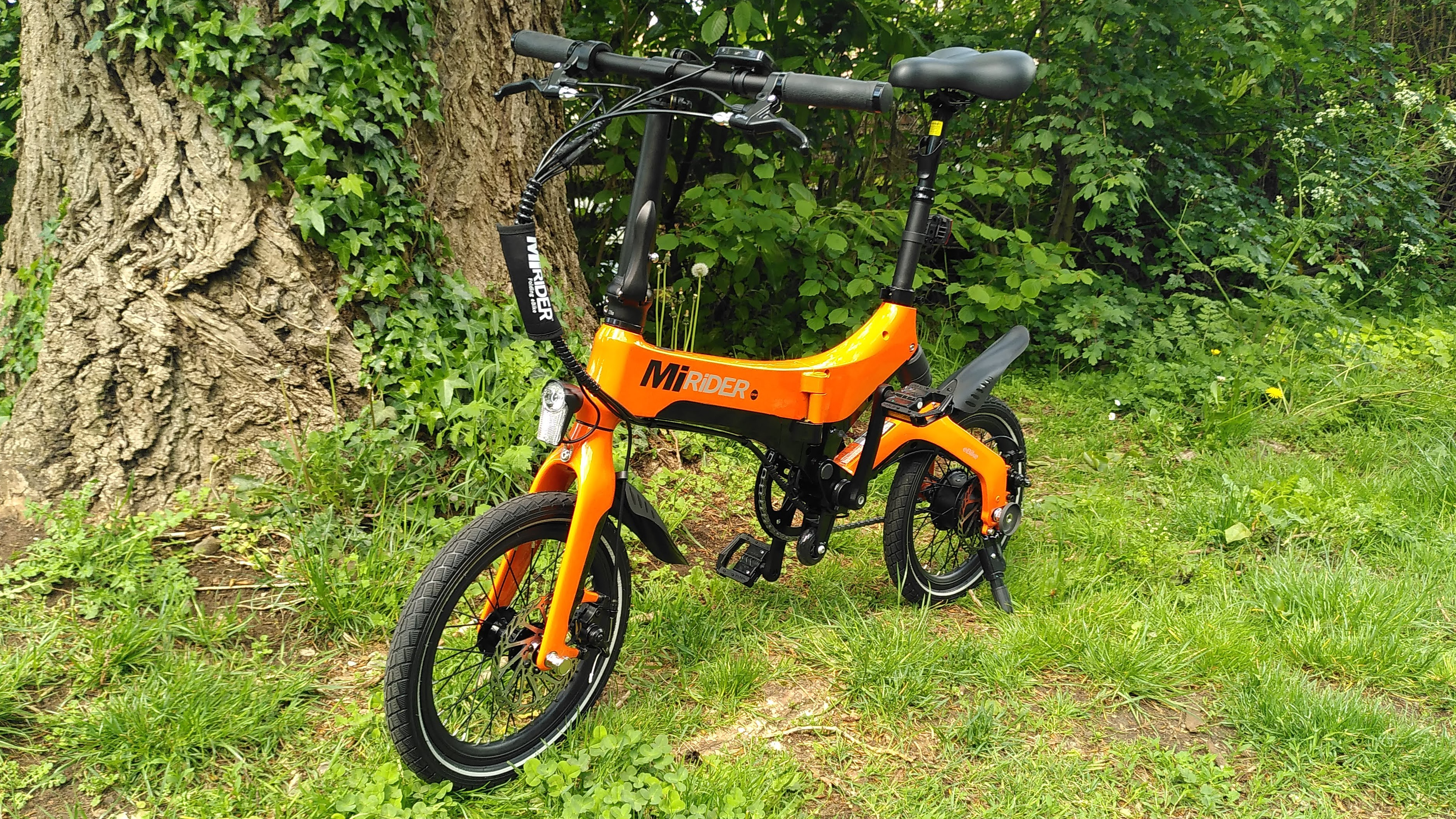 best electric bike MiRider e-bike in a wooded area