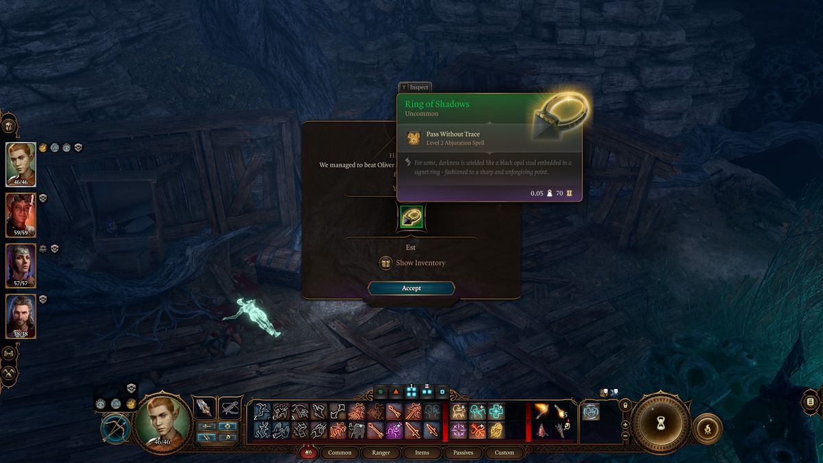 Baldur's Gate 3 Oliver hide-and-seek reward