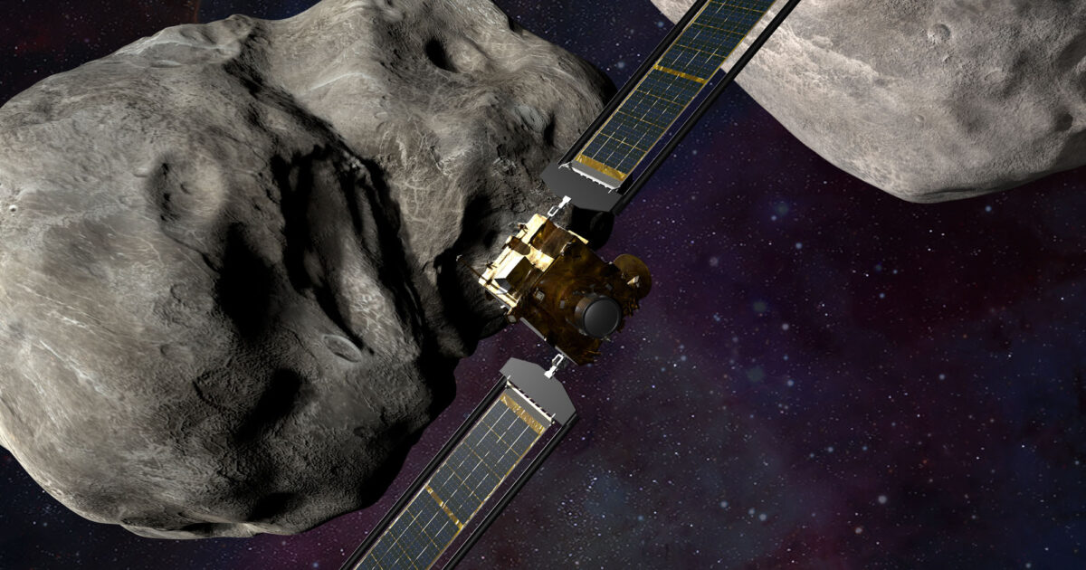 नासा के डार्ट मिशन का लक्ष्य एक क्षुद्रग्रह को उसके प्रक्षेपवक्र से बाहर धकेलना है।