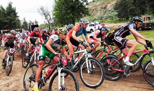 Jesse Anthony (Kelly Benefit Strategies) on the outside of the Elite men&rsquo;s start.