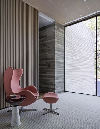 Greenway House by smitharc interior with chair and ottoman