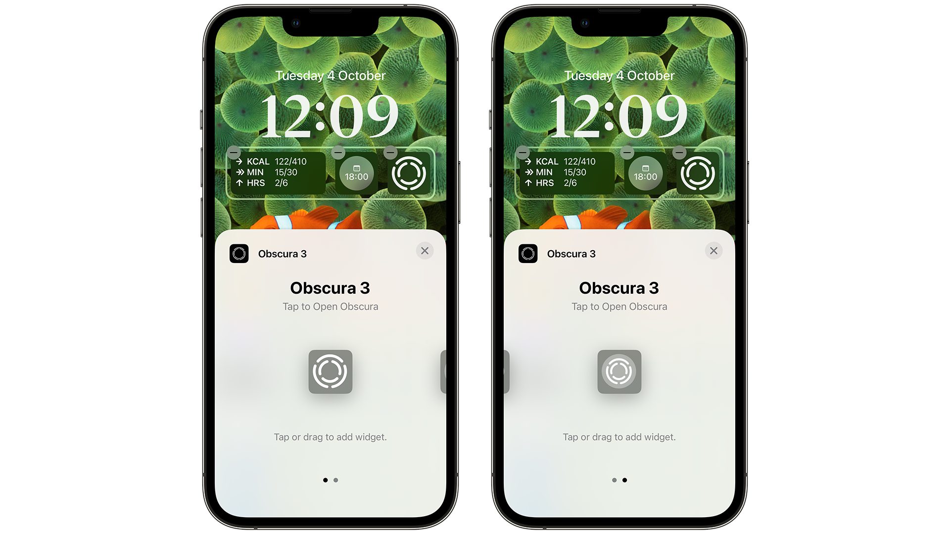 Obscura 3 Tiện ích màn hình khóa iOS 16