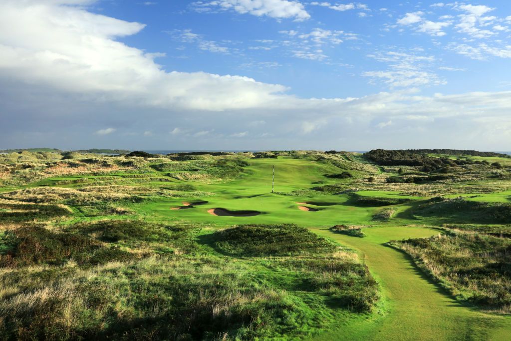 The par-3 13th and par-4 17th pictured at Royal Portrush