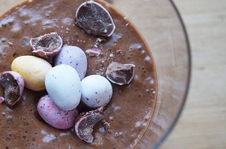 Chocolate mousse with Mini Eggs