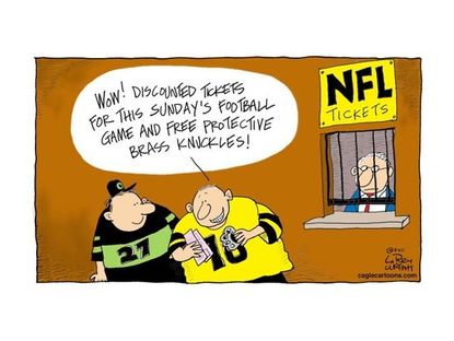 NFL action in the stands