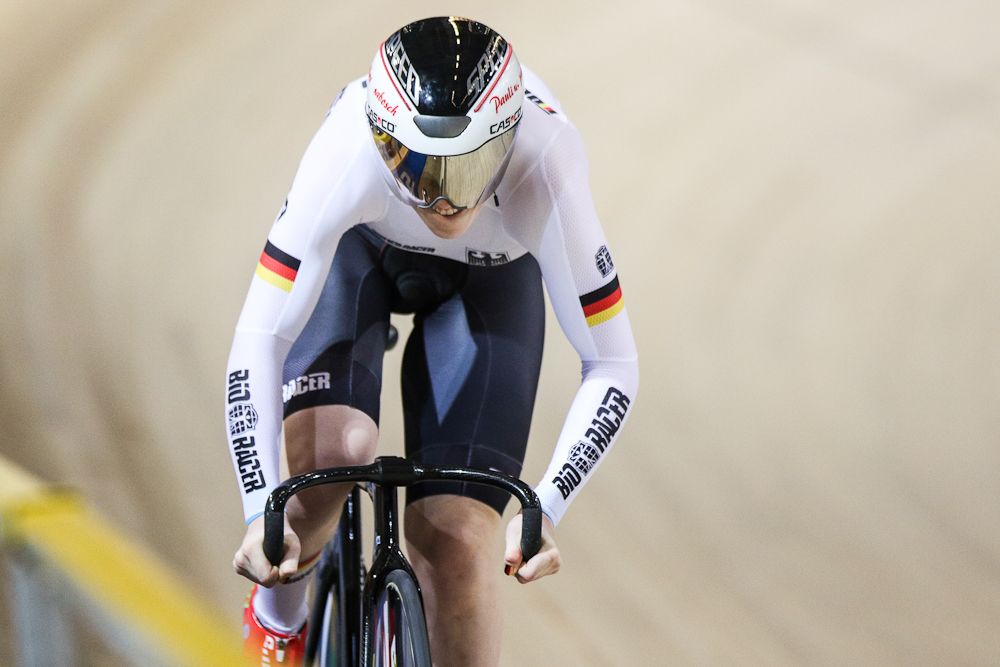 Germany's Pauline Sophie Grabosch takes part in a qualifying round for the women's sprint