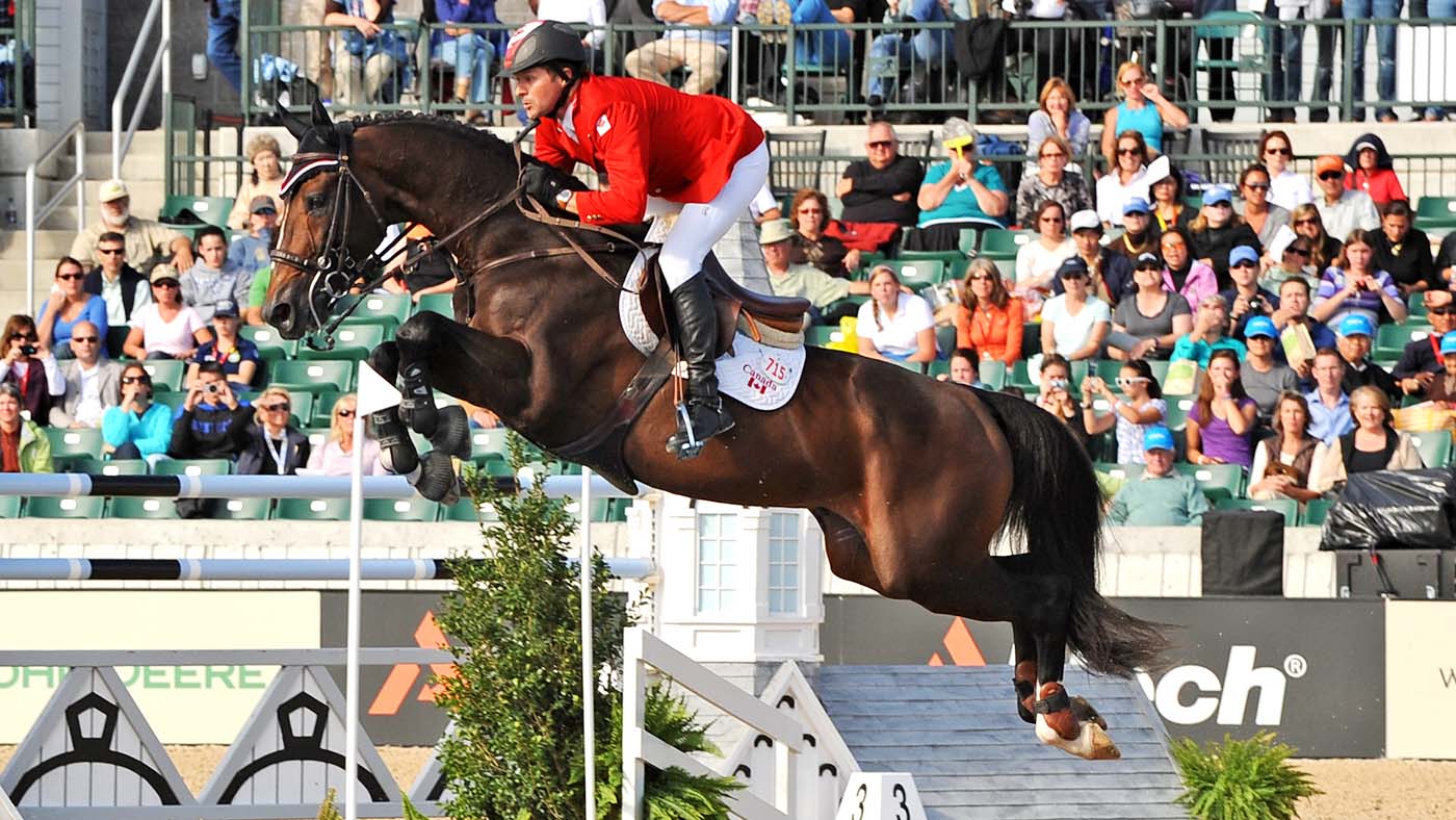 Top Canadian showjumper Eric Lamaze, picture here riding Hickstead at WEG 2010, shares his views on loose jumping young horses