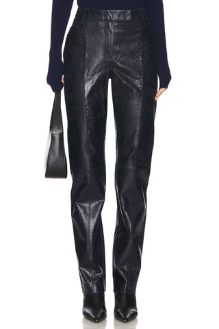 Slim Leather Suiting Pants