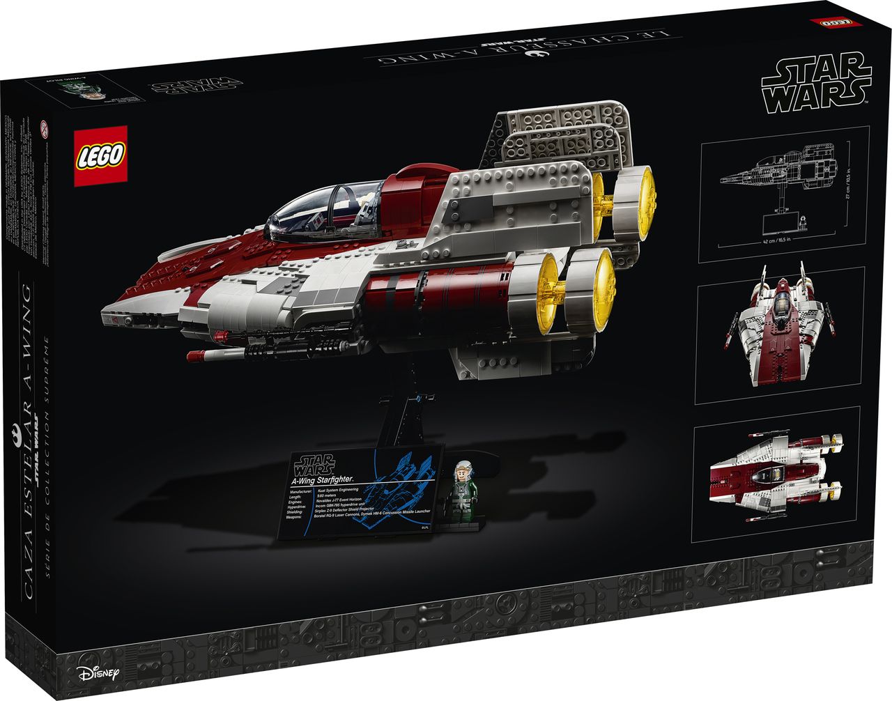 The Lego Star Wars UCS A-wing Starfighter, released in 2020, is an iconic ship from "Star Wars Episode VI: The Return of the Jedi."