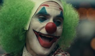 Joker Joaquin Phoenix looking like a Chaplinesque clown