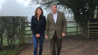 Parents of Kate Middleton, Michael and Carole Middleton, make a statement following the engagement of their daughter to Prince William, outside their home near the village of Bucklebury on November 16, 2010 in Berkshire, United Kingdom