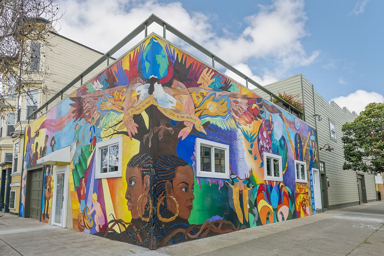 A colorful home in the Mission District of San Francisco. 