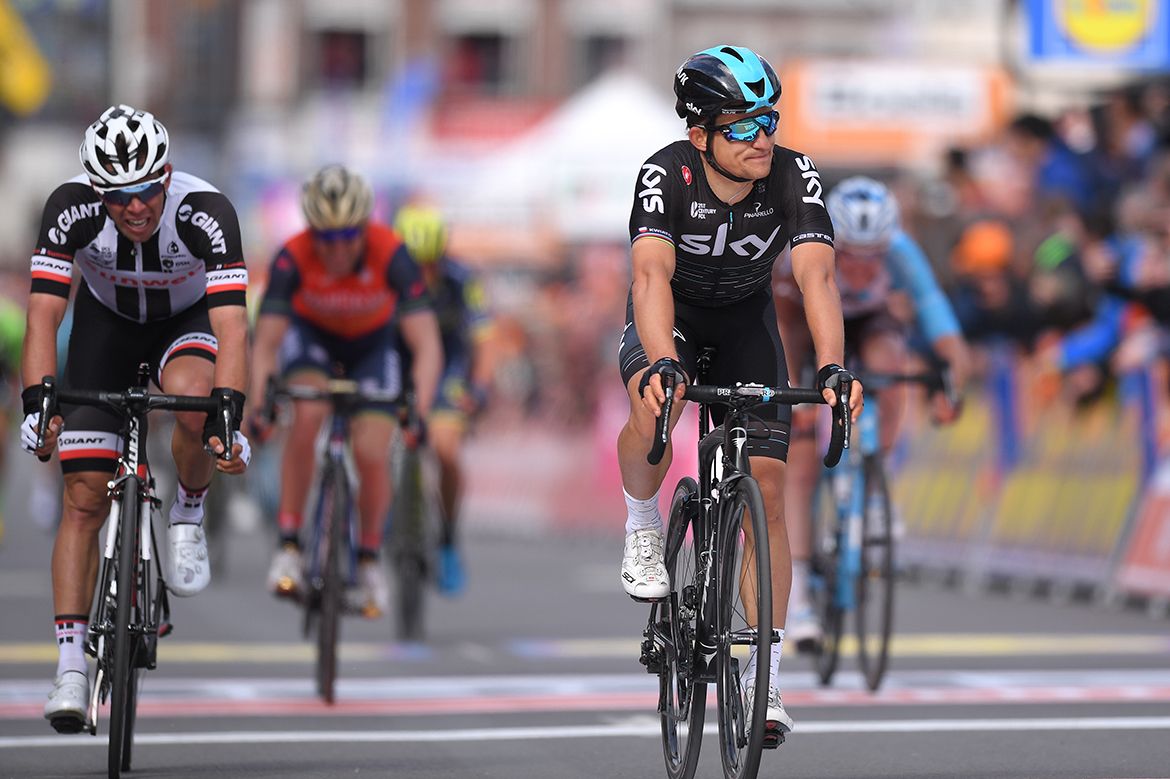 Michal Kwiatkowski (Team Sky) rounded out the podium in Li&egrave;ge-Bastogne-Li&egrave;ge