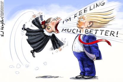Political Cartoon U.S. Ruth Bader Ginsburg Trump