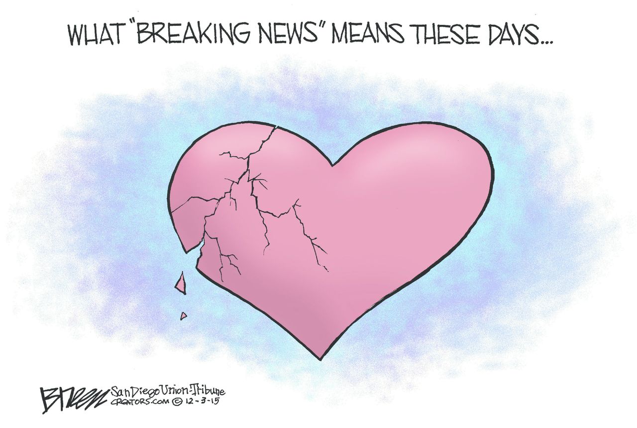 Editorial cartoon U.S. Shootings Breaking News