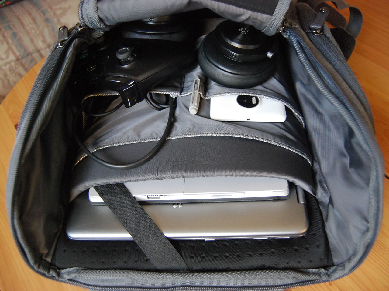 Main compartment filled up.
